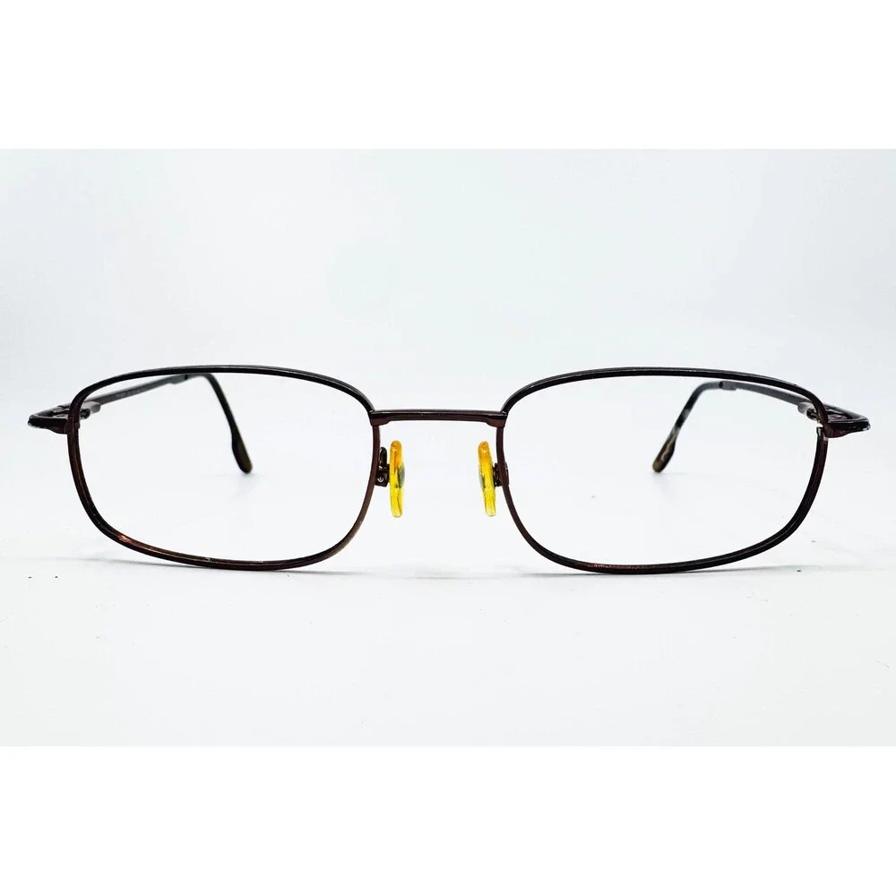 Unbranded Eyeglasses Frames Mens Brown Metal Rectangular 51-19-140